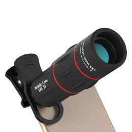 Lens 18x Smart Zoom Phone Telescope Télescope Caméra HD External HD Lens + Trépied pour iPhone Samsung Smartphones