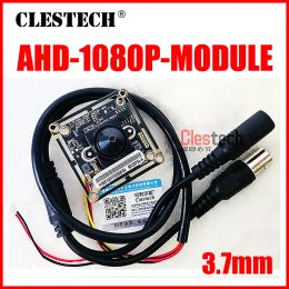 Lens gratis verzending 1920*1080p AHD 200W Mini HD Camera Chip Monito Board Module 3,7 mm lens puntige kegel+bewakingscircuit BNC -kabel