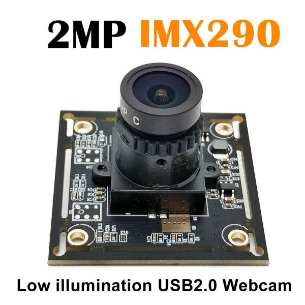 Lens 2 Megapixel HD 1080p 1920 * 1080 Module de caméra USB IMX290 0.001lux Starlight Low illumination USB2.0 webcam mjpeg yuy2 pcba