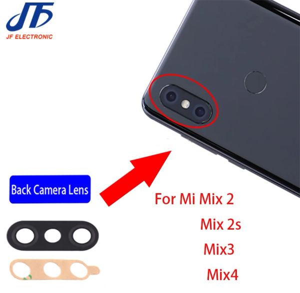 Lente 20pcs Cámara trasera de la cámara trasera Cubierta de lente para Xiaomi para Mi Max Mix 2 2S 3 4 5 6 5x 6x A1 A2 A3 Piezas de repuesto de reproducción de lite