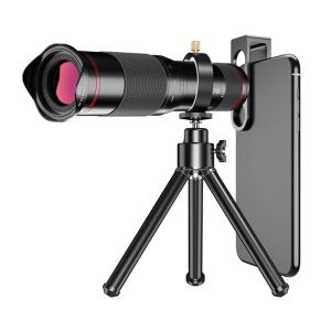 Lens 48x HD Telefoto -lens voor smartphone Krachtige zoom monoculaire met statief ondersteuning mobiele telefooncamera telescoop lange afstand Lente Lente