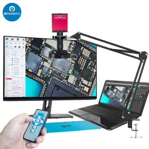 Lens 4K 48MP HDMI VGA USB Microscoop Camera Zoom C Mount Lens Cantilever Stand voor digitale afbeelding Acquisition Teaching Live Streaming