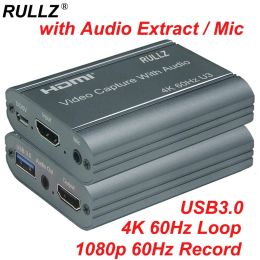 Lens 4K 60Hz U3 HDMI TO USB 3.0 Capture vidéo Capture avec micro audio Out en complet