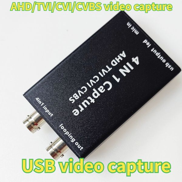 Lente AHD/TVI/CVI/CVBS al adaptador de convertidor de captura USB Full HD 1080p Video Capture Adapter para convertir el anillo/cámara/bucle