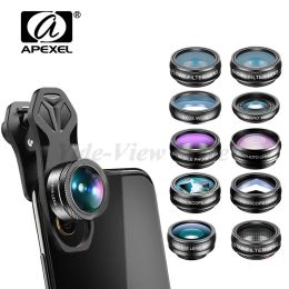 Lens Apexel 11 In 1/10 in 1 mobiele telefoon Lens Kit Macro Wide Hoek Fisheye Lens Cpl Nd Filter voor Apple Huawei Xiaomi Samsung Vivo