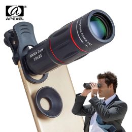 Lens Apexel 18x Telescope Zoom mobiele telefoonlens voor iPhone Samsung Smartphones Universal Clip Telefon Camera Lens met statief 18xtzj