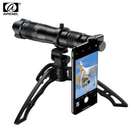 Lentille Apexel 28X téléobjectif HD HD OPTICE LEGLAGE MOBILE THELLE MOBILE THEPHEL AVEC TRIPOD TÉLÉPHONE MONOCULAIRE POUR SMARTPHONES Télescope zoom