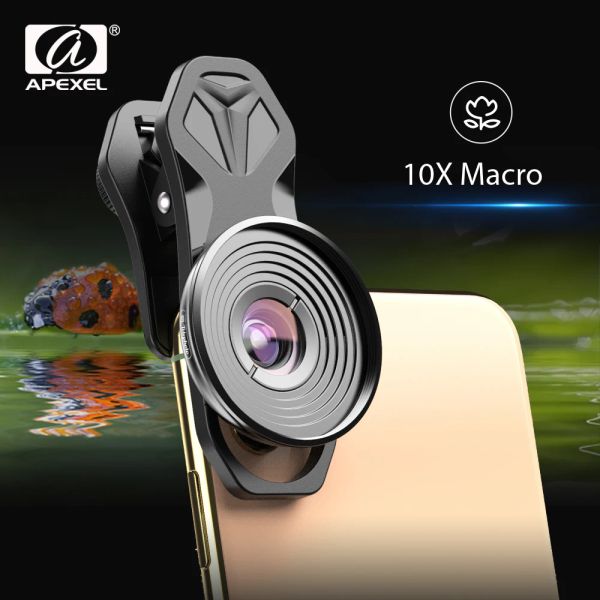 Lens Apexel HD 10x Super Macro Lens Phone Phone Camera Lens pour iPhonex XS Max Samsung S9 Xiaomi Tous les smartphones DropShipping