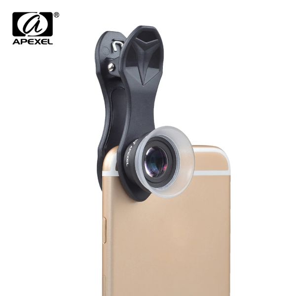 Lens Apexel Professional Photography Macro Lens HD 12x24x Macro Mobile Phone Mobile Phone pour iPhone 6 7 Xiaomi Android iOS Smartphone HD18X