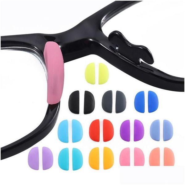 Vêtements de lentilles 5Pairspack Antislip Sile Nose Pads pour lunettes Push On Repair Tool Lunettes de soleil Lunettes Accessoires 221119 Drop De Dh94G
