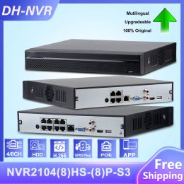LENS DAHUA 4/8CH POE 1HDD NVR NVR2104HSPS3 NVR2108HS8PS3 PERIMETER BESCHERMING SMD plus AI door Camera Network Video Recorder System