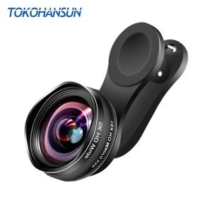 Lens Flower Bud 5K HD Mobiele telefoon Lens 0,45X Wijdhoek 15x Macro 2 in 1 lenzen Geen vervorming voor iPhone 11 7 8 Huawei Xiaomi