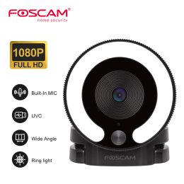 Lente Foscam 1080p HD USB Webcam para computadora portátil Cámara web con micrófonos para videocamisca de YouTube zoom 2MP CAM Web W28 W28