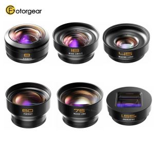 Lens FotorGear Pro ll Tmount Fisheye Macro WideAngle Portret 1.55X Anamorfe Len voor Xiaomi iPhone Huawei Samsung telefoonlens