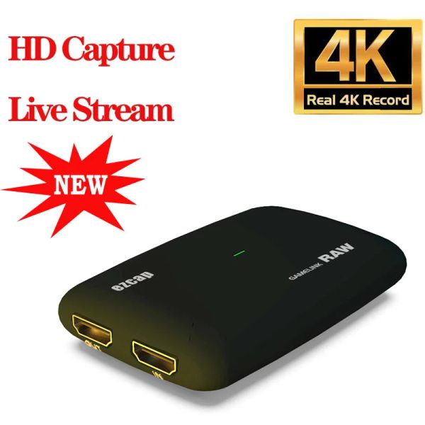 Lente genuina 4k 30 1080p 120fps HD60 USB 3.0 HDMI Video Capture Cast Juego TV Box de TV Línea de dispositivo de grabación en placa de transmisión en vivo