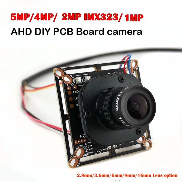 Lente HD 5MP 4MP 2MP AHD Módulo de cámara DIY PCB CMOS IMX323 720P 1080P AHD MINI Cámara con IRCUT para CCTV Security AHD System