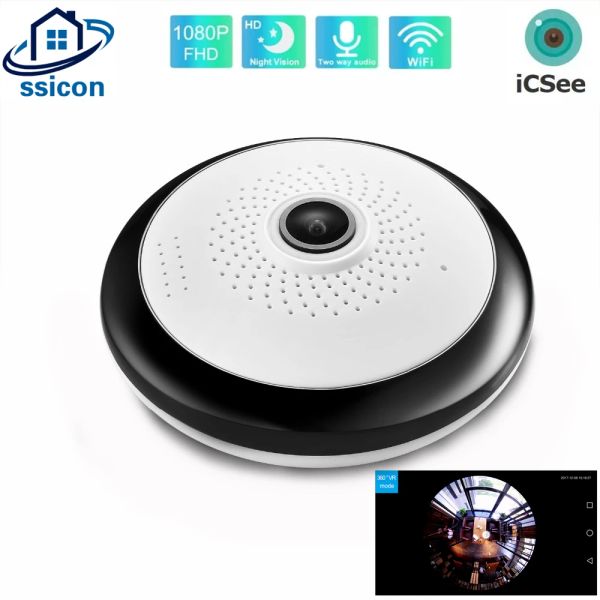 Lens ICSEE Mini Smart Home WiFi Camera Video Subsalance 1080p Two Ways Panoramic Wireless Camera Panoramic Wireless de deux façons