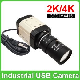 LENS INDUSTRIAL 4K 30FPS CCD IMX415 HD USB Webcam 2K F5253 Sensor PC Video USB Camera UVC OTG met 3MP 550 mm Varifocale zoomlens