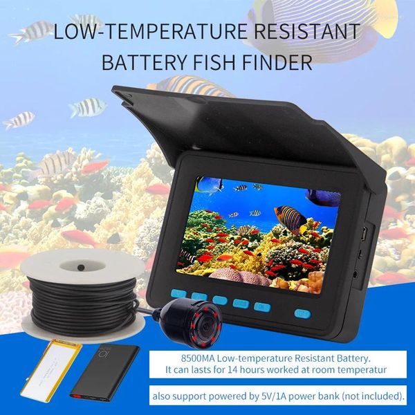 Lente IP68 cámara impermeable Monitor LCD de 4,3 pulgadas con DVR 20/30M Cable cámara de pesca portátil subacuática/sistema de Monitor