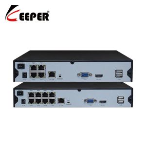 Lens Keeper 4CH / 8CH NVR POE 1080P 2MP Surveillance CCTV NVR 48V POE pour H.264 IP Camera P2P ONVIF 2MP Réseau vidéo réseau