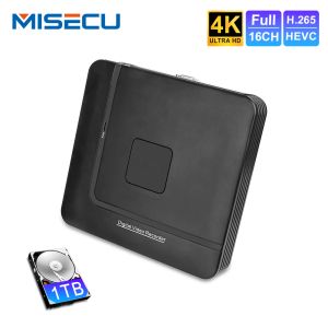 Lens Misecu H.265 + Mini CCTV NVR 16CH Full HD 8MP 4K / 5M / 4M / 3M / 1080P RECORD VIDÉO DÉTECT DÉTECT P2P pour le système de sécurité de la caméra IP