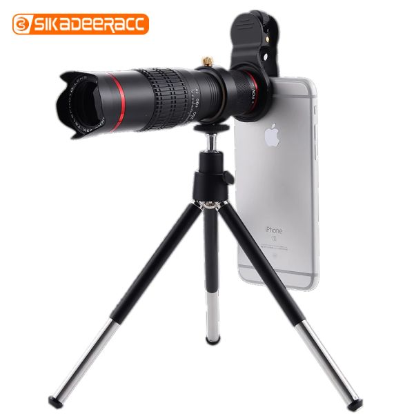 Lente Telera móvil Cámara Lente 22x Telescopio Zoom Teléfono Lente Universal Tripod Mount Clip para Samsung Galaxy S9 S10 Plus S7 Edge