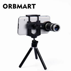 Lens Orbmart 8x Zoom Telescope Téléphone Mobile Phone Lens avec mini porte-trépied pour iPhone 5S 6S plus Samsung S6 S5 Note 5 4 Xiaomi Doogee