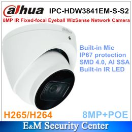 Lens Original Dahua IPCHDW3841EMSS2 Intégrée Mic 8MP IR IP67 Poe Fixe