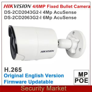 Lens Original HIKVision English DS2CD2063G2I 6MP et DS2CD2043G2I 4MP Réseau IP Bullet Ir Poe Camera SD Card Slot H265 264