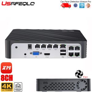 Enregistreur vidéo PORT 4K POE Network NVR support 4k / 8mp Poe Camera ALARM de mouvement d'accès à distance gratuit 24/7 enregistrement de la lecture intelligente