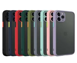 Protection de l'objectif Forsted Matte Hybrid TPU PC ARRIFICATION DES ÉCLAIRES DE TÉLÉPHONE DE THOPO