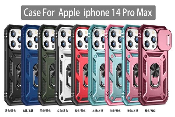 Étuis de téléphone colorés à fenêtre coulissante pour iPhone, pour modèles 14, 14Pro, 13, 12, 11, support de prévention, coques 4141616