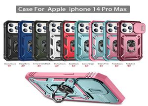 Lens de glissière Window Colorful Ring Stand Téléphone pour iPhone 14 13 12 11 Pro Max 7 8 Plus 14 Pro Max Samsung S21 S22 Plus S23 U8295708
