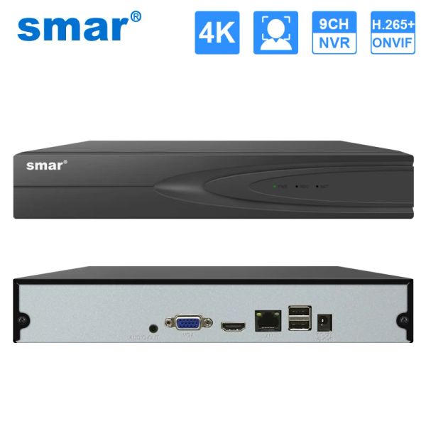 Lens SMAR 4K HD 9CH 16CH H.265 CCTV Network Video Recorder pour 6MP / 8MP IP CAMER