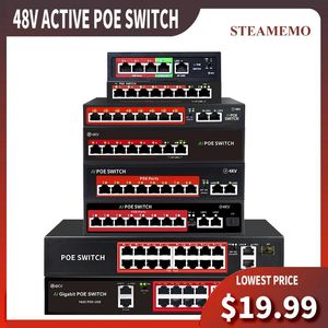 Lens Steamemo SSC Series AI POE Switch 4/6/8/16 Ports Network Switch 90W alimentation Ethernet 10/100 Mbps pour la caméra IP AP sans fil