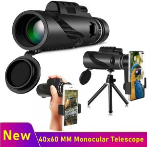 Lens Tongdaytech 40x60 mm Téléphétique monoculaire Télescope Caméra Zoom Télemestre avec trépied pour iPhone Samsung Xiaomi Smartphone Lente