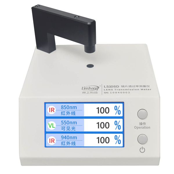 Espectrómetros medidores de transmisión de lentes LS108D utilizados para pruebas de transmitancia de lentes de teléfonos móviles y pruebas de transmitancia infrarroja de orificios IR