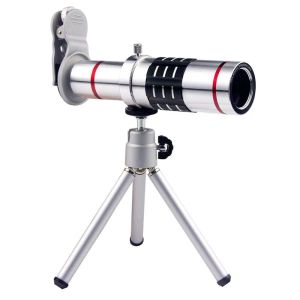 Lens Universal 18x Zoom Telescope Telefoto Camera Lens met Tripod Mount Mobile Phone Clip voor iPhone, Galaxy en andere smartphone