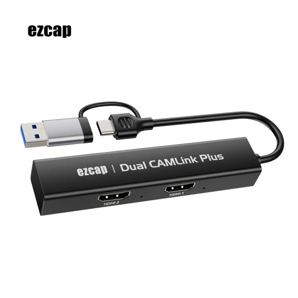 Lente USB 3.0 HDMI Video Capture Captura Enlace de cámara dual Real 1080p 60FPS grabación para PS4 PS5 Game Laptop PC Camcorder en vivo