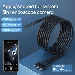 Caméra endoscopique étanche IP67, objectif WiFi, Mini Endoscope d'inspection de Pipeline à fil dur pour IOS de Type C