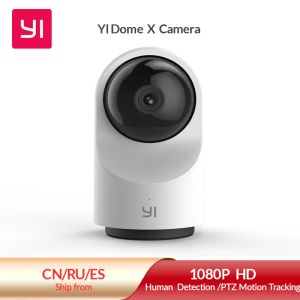 Lens Yi Smart Dome Security Camera X, Système de surveillance IP WiFi IP 1080p avec une réponse d'urgence 24/7, détection humaine