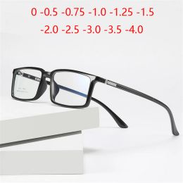 Lenzen antiblue licht vierkante recept bril vrouwen mannen tr90 myopia lens optische spektakelmyopes lunettes 0 0,5 0,75 tot 4,0