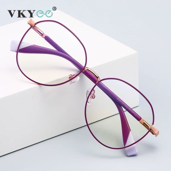 Lenses Vicky Round Vintage Reading Lunes pour femmes Anti Blue Light Ray Rays Clôles de lunettes optiques Myopie Lunets de prescription