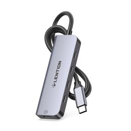 LENTION Adaptador multipuerto USB C Hub de 2 pies de largo, divisor USB-C, concentrador USBC, concentrador tipo C, concentrador USB C a USB C con 4 puertos USBC, puerto de fuente de alimentación tipo C para MacBook Pro/Mac Air/iMac