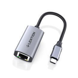 LENTION Adaptador USB C a Ethernet, RJ45 a Tipo C Red Gigabit 1000M Convertidor LAN con Cable Compatible 2023-2016 MacBook Pro 13/15/16 Nuevo iPad Pro/Mac Air/Surface