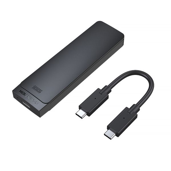 LENTION Boîtier SSD USB C vers NVMe SATA M.2, USB 3.1 Gen 2 M Key BM Key Adaptateur de disque dur, prend en charge UASP pour SSD taille 2280/2260/2242/2230, compatible Mac OS, Windows, Linux, plus