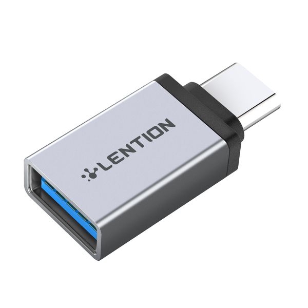 LENTION Adaptateur USB C vers USB 3.0 Type C mâle vers Type A femelle Convertisseur compatible MacBook Pro 2022-2016, nouvel iPad Pro/Mac Air/Surface, téléphone/tablette, pilote stable certifié