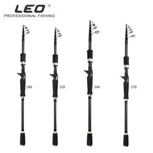 LEO 27960 L210 L240 2.1M 2.4M Carbon Telescopic Casting Hengel Super Hard Travel Sea Vissen