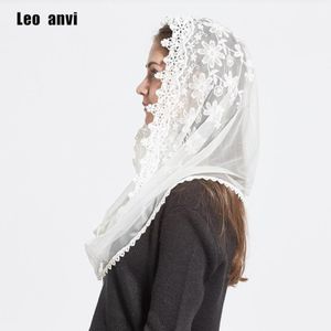 Leo anvi Kant Infinity sjaal vrouwen Ivoorwit Mantilla Traditionele katholieke kapel sluier hijab sjaal en wraps moslim hijab1246h