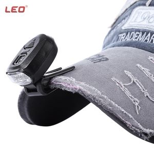 LEO Lampe Capuchon Ultra Légère 3 LED Clip Main Libre pour Pêche Camping Randonnée Chasse